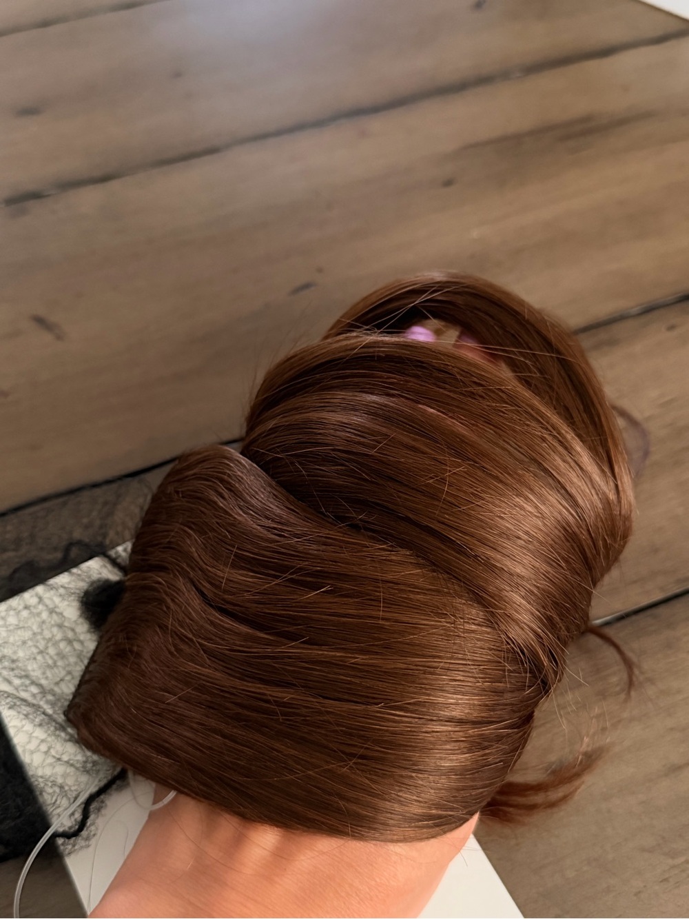 18” Dark Brown #4 Halo‎ Fishwire Clip-In Human Hair Extension 1pc #033 - Picture 13 of 14
